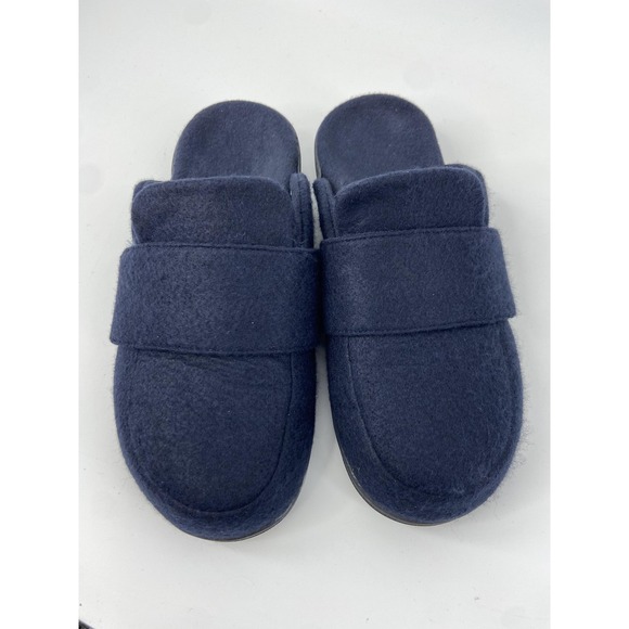 Vionic Slipper Shoes Womens 7 Blue Gemma II Mule Slide Flannel J0892F6401 - Picture 3 of 8